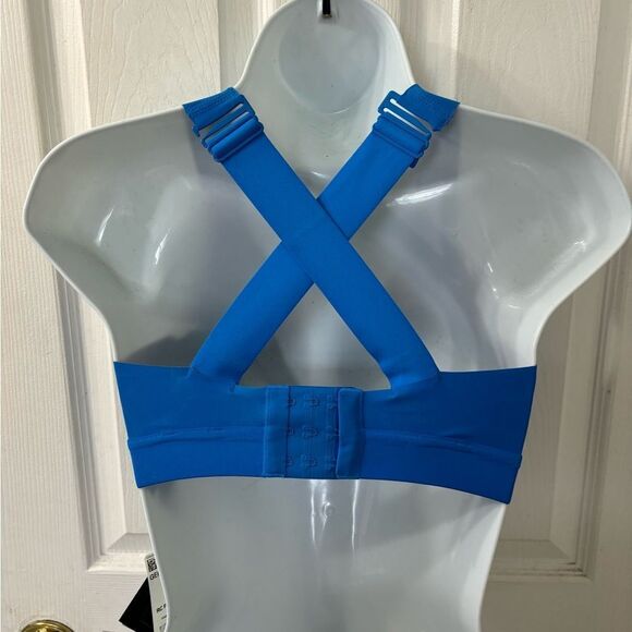 REEBOK‎ Sports Bra Motion Sense Moisture Wicking Technology Aqua & Red XS - Picture 3 of 6